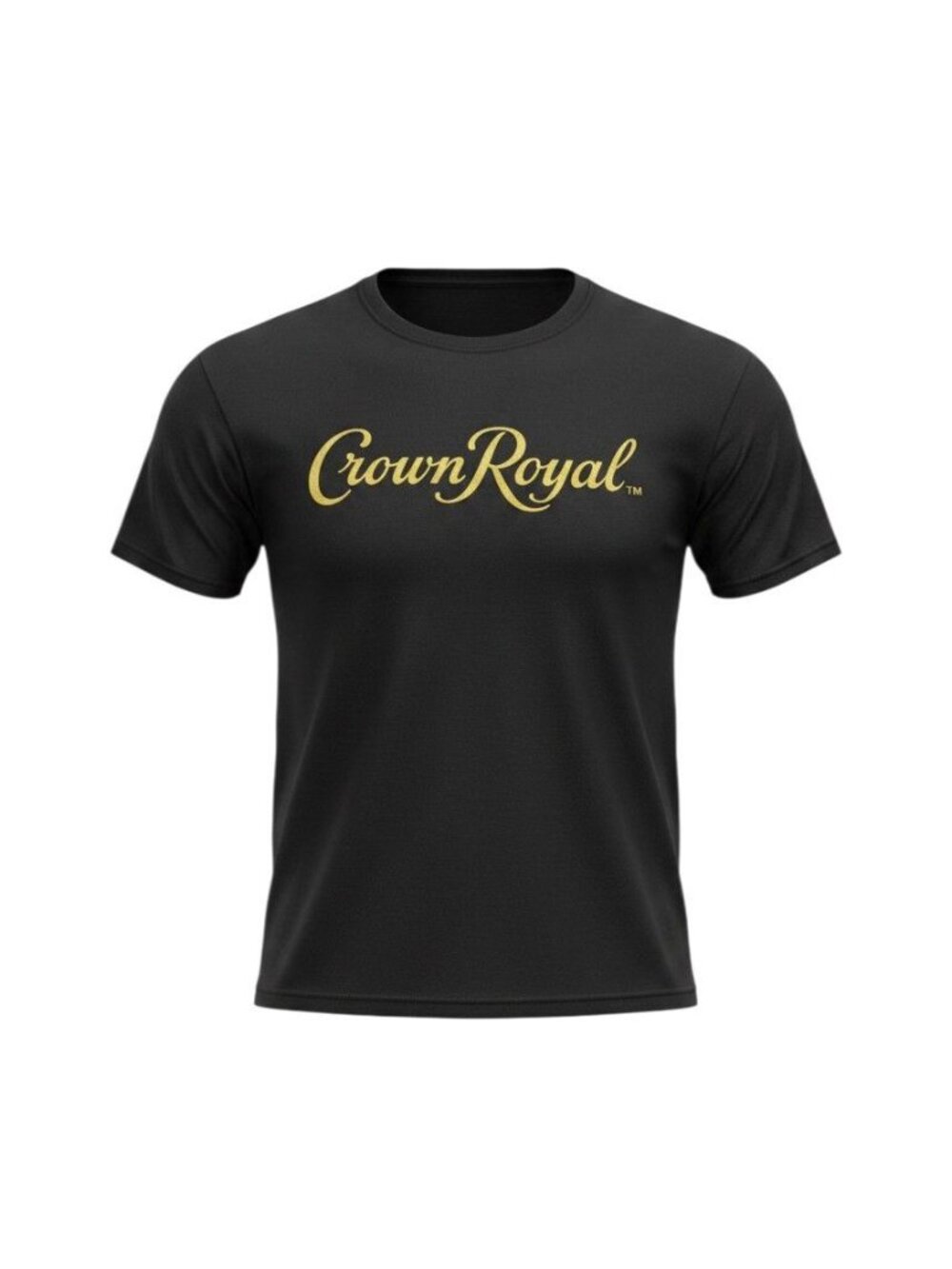 Crown Royal Black T-Shirt Gildan Logo Printed Unisex Short Sleeve L